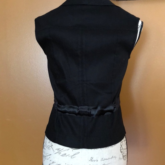 Bebe Black Zippered Vest size 0 - Picture 4 of 8